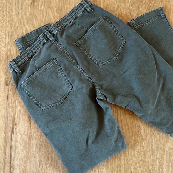 Faherty Utility Cotton Pants Dark Green Size 26 - Picture 4 of 6